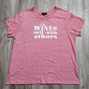 Wines Well With Others Modern Canvas Soft & Stretchy Short Sleeve Shirt Xxl